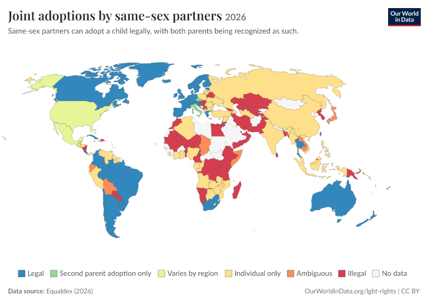 A thumbnail of the "Joint adoptions by same-sex partners" chart