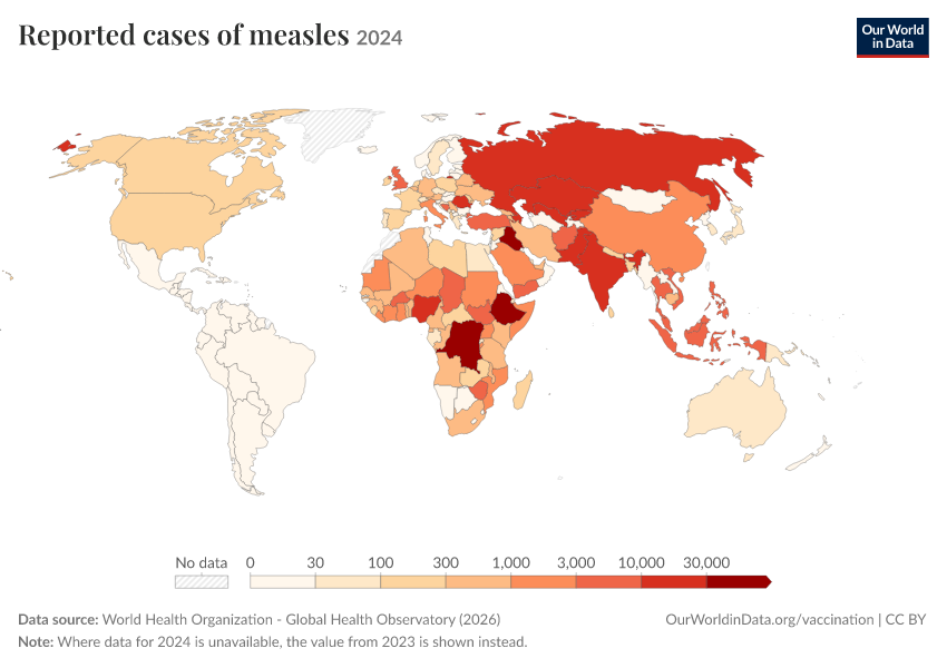 A thumbnail of the "Reported cases of measles" chart
